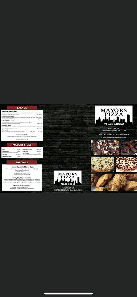 Mayors pizza Menu image 2